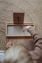 Load image into Gallery viewer, number flashcards with sand writing tray