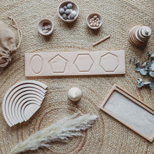 Load image into Gallery viewer, shape tracing board - montessori learning resource