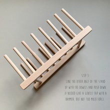 Load image into Gallery viewer, wooden board stand instructions