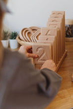 Load image into Gallery viewer, Number counting trays in stand