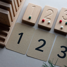 Load image into Gallery viewer, Number learning bundle, number flashcards, number blocks, 1cm felt balls