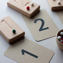 Load image into Gallery viewer, Number learning bundle, number flashcards, number blocks, 1cm felt balls