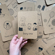 Load image into Gallery viewer, School activities flashcard set