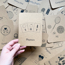 Load image into Gallery viewer, School activities flashcard set