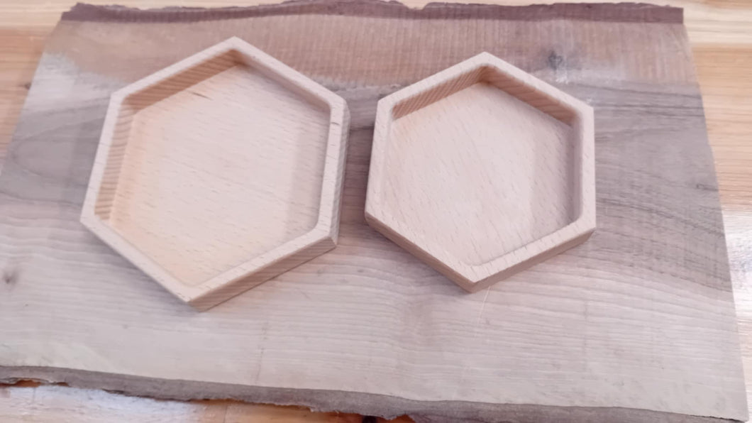 SALE - Hexagon Sorting Trays - set of 2