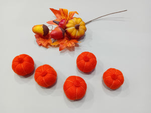 Set of felt pumpkins for loose parts play