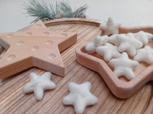 christmas star sensory play tray