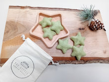 Load image into Gallery viewer, Set of 6 green felt stars 5cm