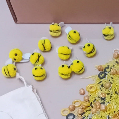 SALE - Mini bee pom poms