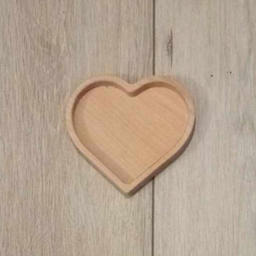 wooden heart sensory tray