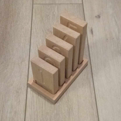 wooden counting blocks 1-5 set