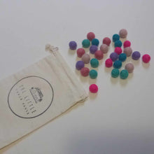 Load image into Gallery viewer, 1cm Mini Felt Balls - Fantasy (blues/pinks)