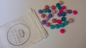 1cm Mini Felt Balls - Fantasy (blues/pinks)