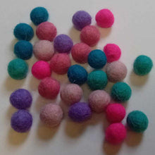 Load image into Gallery viewer, 1cm Mini Felt Balls - Fantasy (blues/pinks)