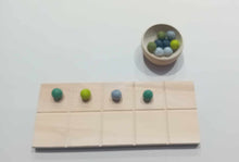 Load image into Gallery viewer, 2cm felt balls, earth colours on tens frame