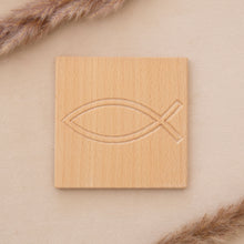Load image into Gallery viewer, wooden fish coaster