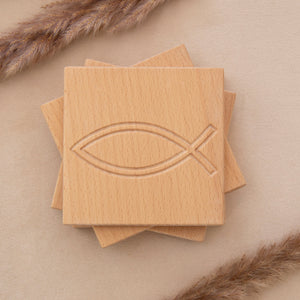 Wooden Christian coasters