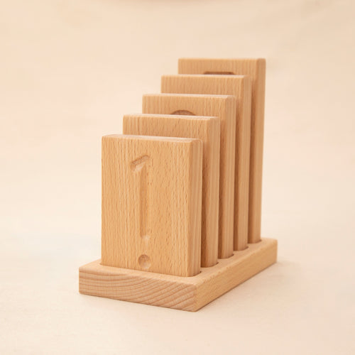 Wooden number counting blocks