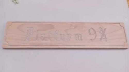 SALE - Platform 9 3/4 Wooden Wall Hanging