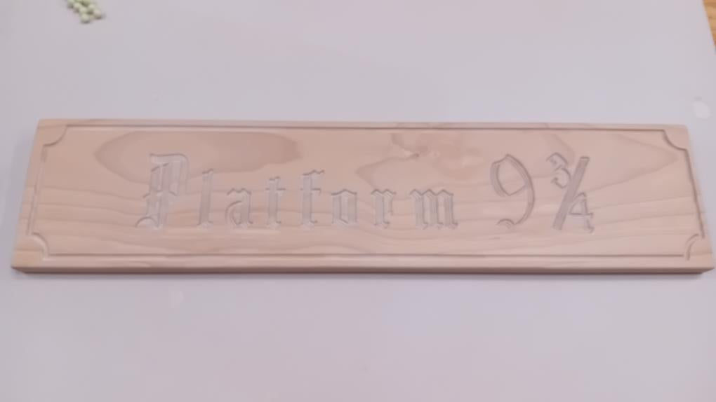SALE - Platform 9 3/4 Wooden Wall Hanging