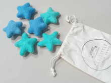 Load image into Gallery viewer, Cool Blue Felt stars - loose parts play
