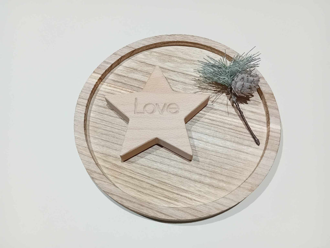 Star Decoration - Love, Joy, Hope, Peace, Faith