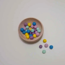 Load image into Gallery viewer, rainbow pastel 1cm felt balls
