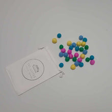 rainbow bright 1cm felt balls