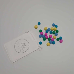 1cm Mini Felt Balls - Rainbow bright