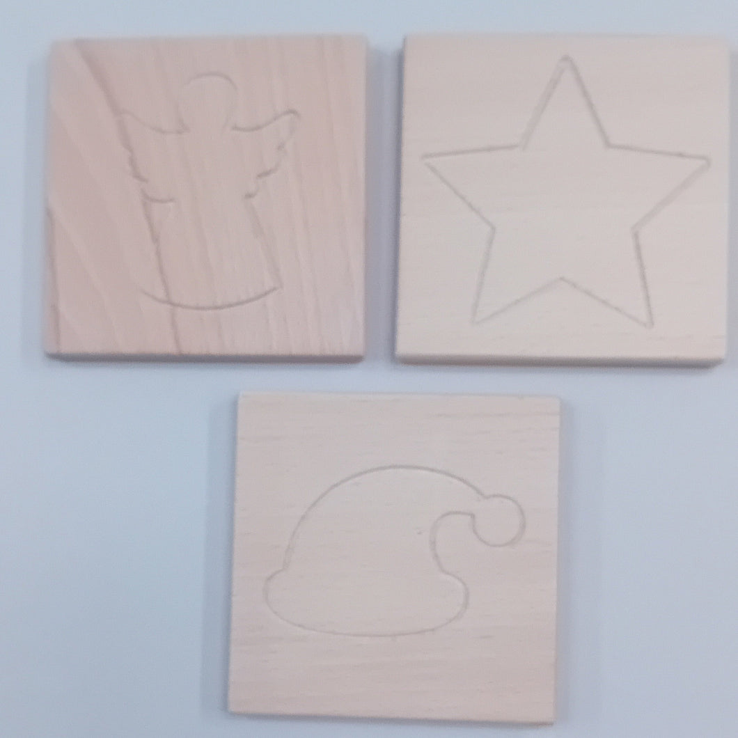 SALE - set of 3 mini Christmas Sensory Boards - SECONDS
