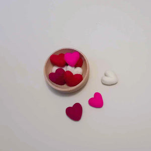 Valentines Felt hearts - loose parts play