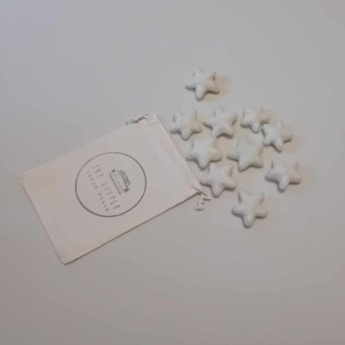 White Felt stars - loose parts play