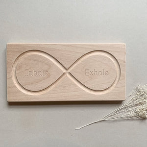 Infinity breathing board, wooden mindfulness resource
