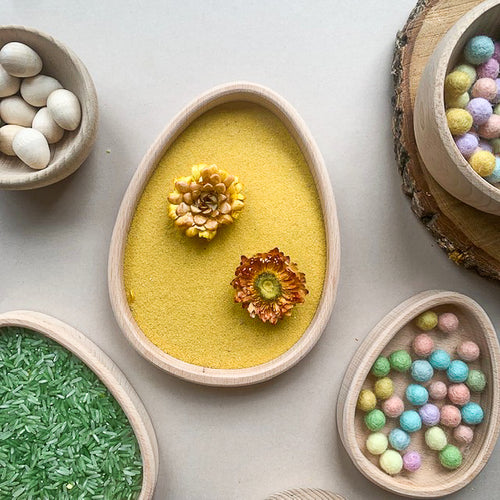 wooden easter egg sorting trays