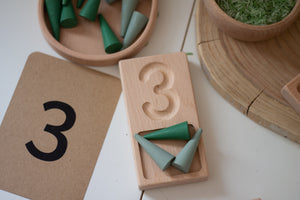 Number counting trays and flashcards from the Little Coach House