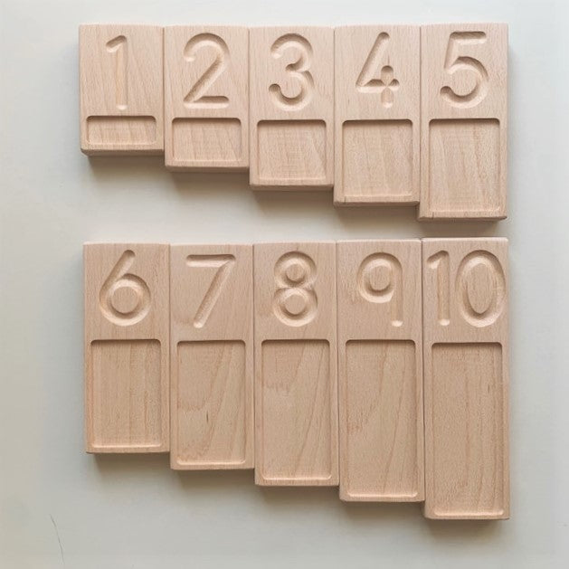 Number counting trays