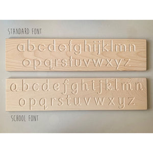 The Little Coach House wooden alphabet tracing baords