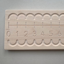 Load image into Gallery viewer, Wooden number line board