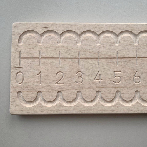 Wooden number line board