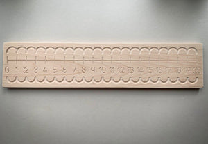 Wooden number line board